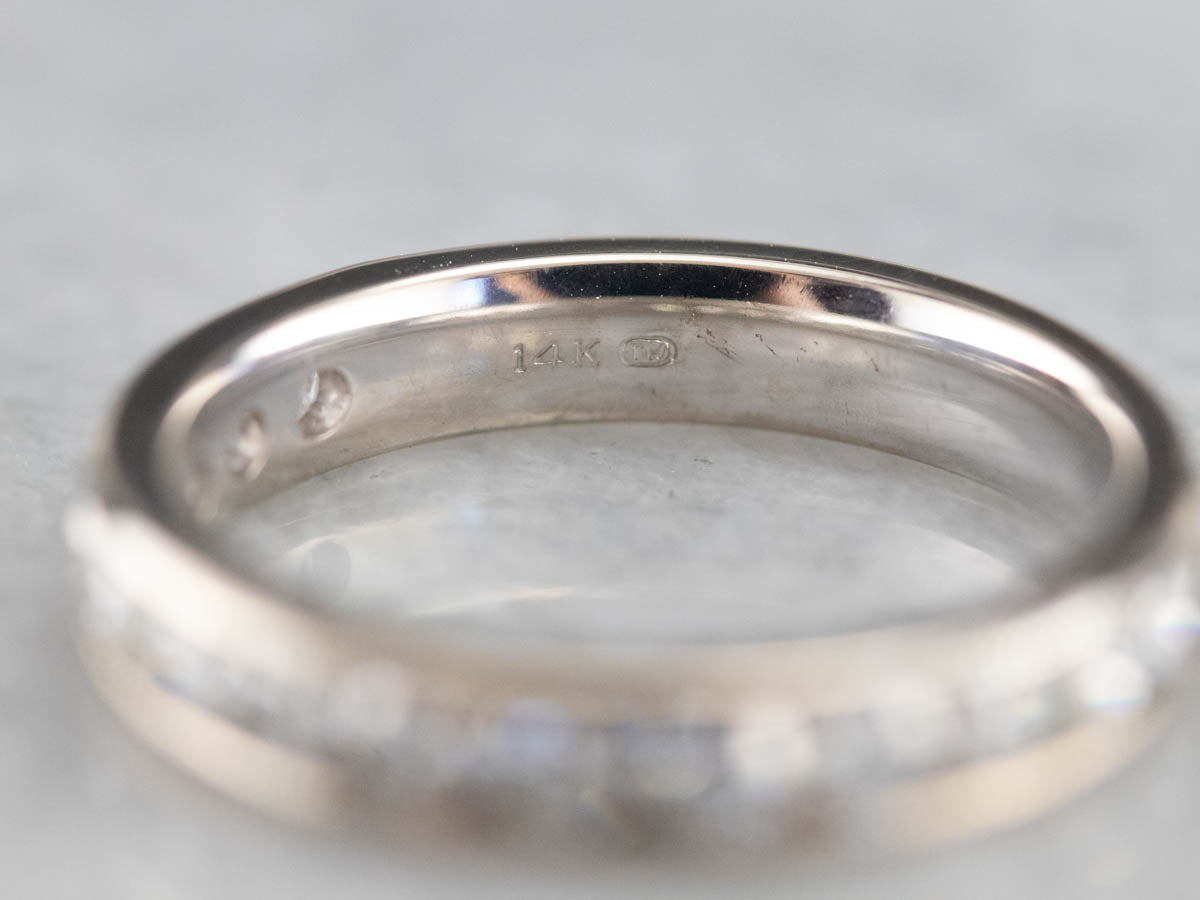 White Gold Channel Set Diamond Band