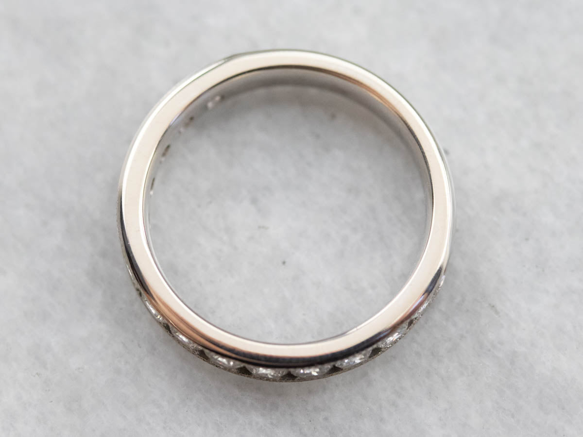 White Gold Channel Set Diamond Band