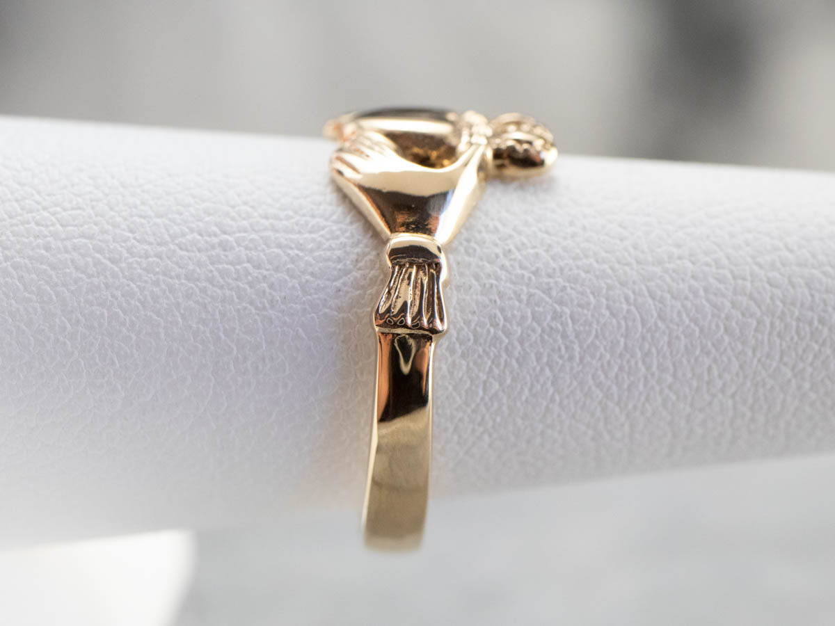 Vintage Yellow Gold Claddagh Ring