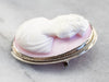 Pink Shell Cameo Brooch or Pendant