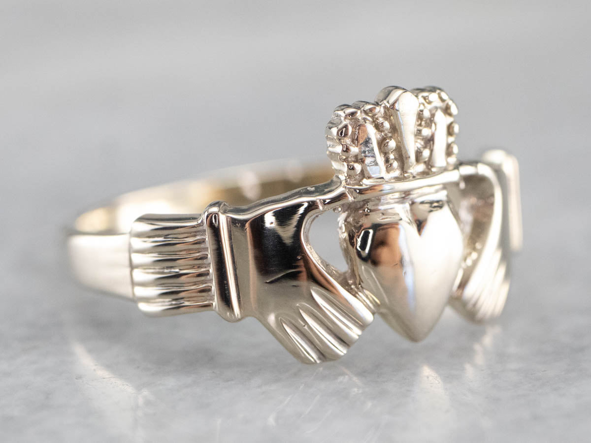 White Gold Claddagh Ring