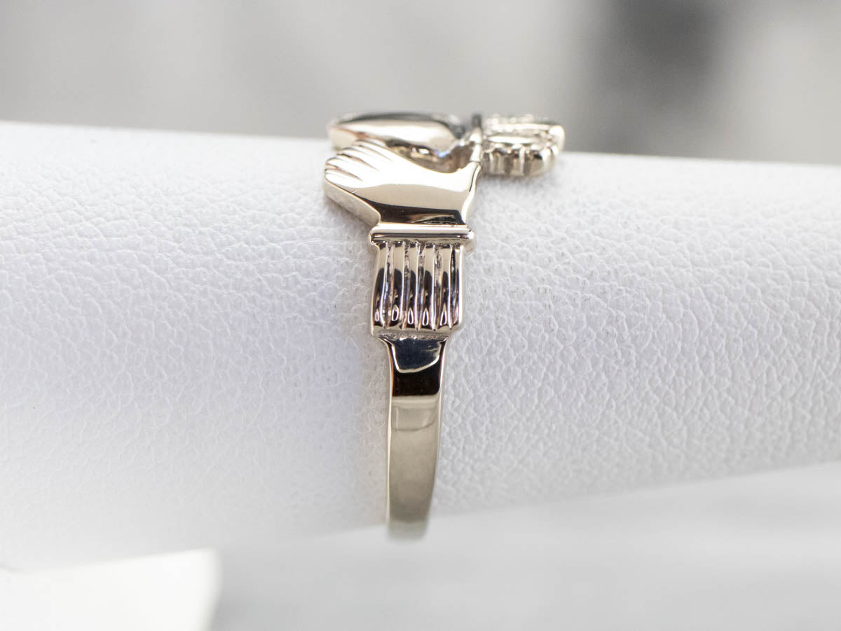White Gold Claddagh Ring