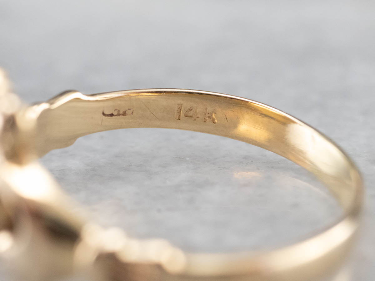 Vintage Yellow Gold Claddagh Ring