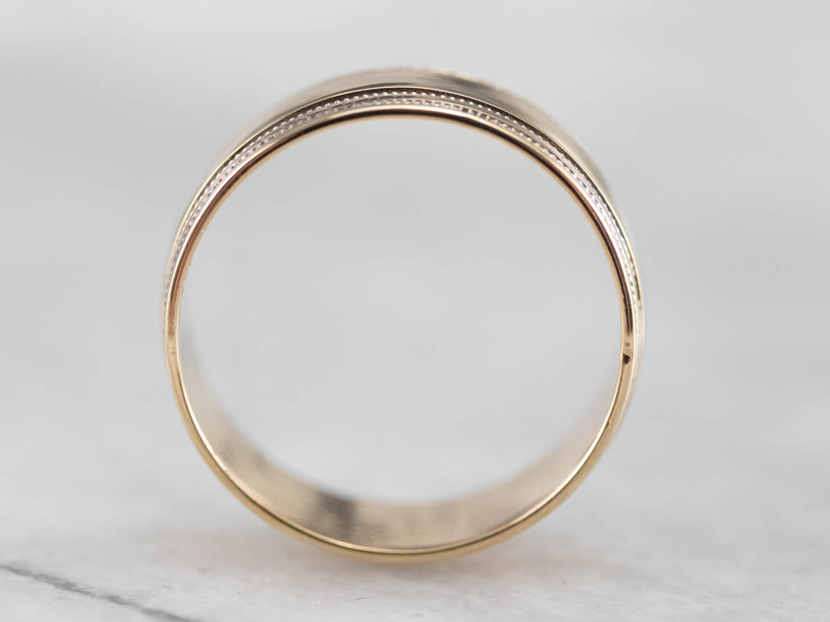 Vintage Yellow Gold Pattern Band