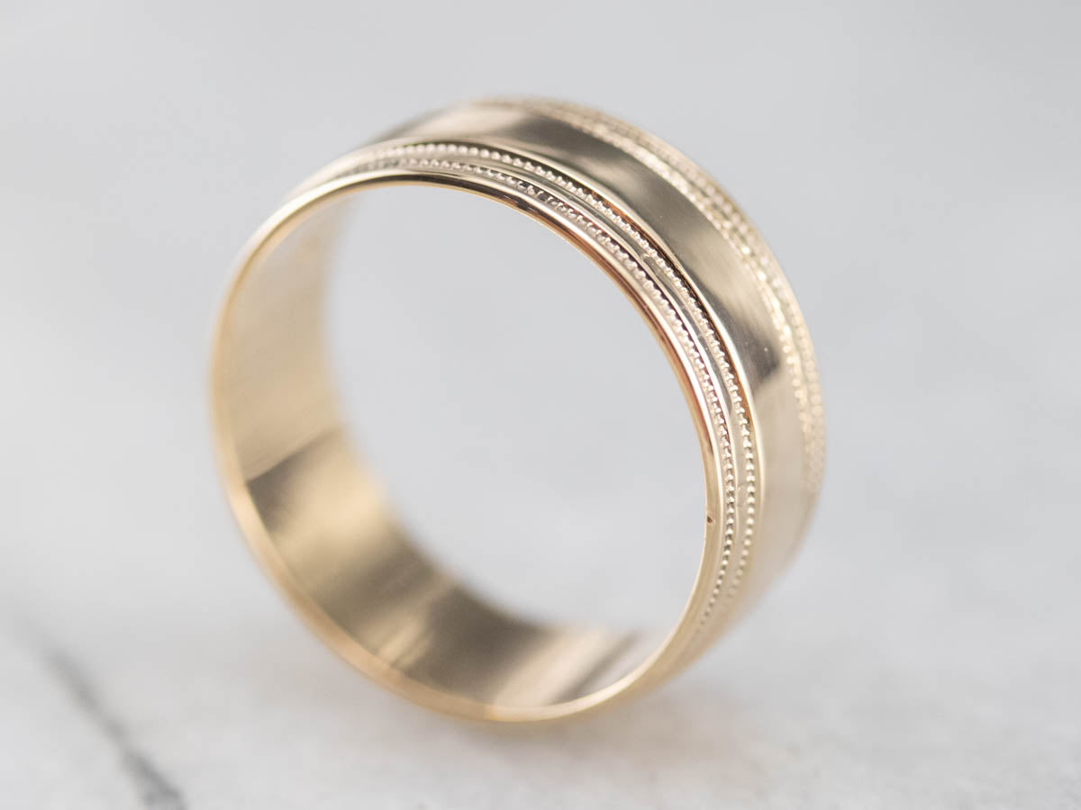 Vintage Yellow Gold Pattern Band
