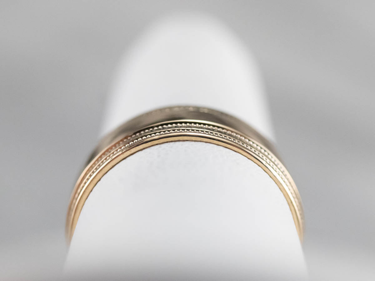 Vintage Yellow Gold Pattern Band