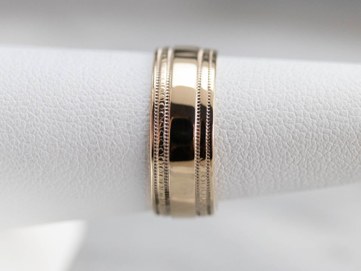 Vintage Yellow Gold Pattern Band