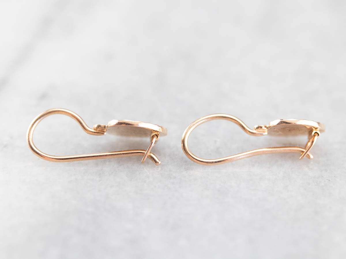 Rose Gold Heart Drop Earrings