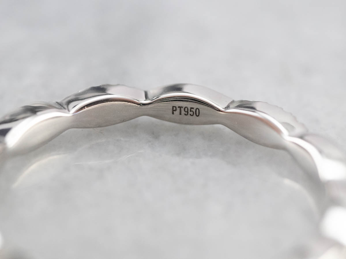 Twisted Diamond Platinum Eternity Wedding Band