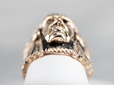 Native American Chief Gold Statement Ring
