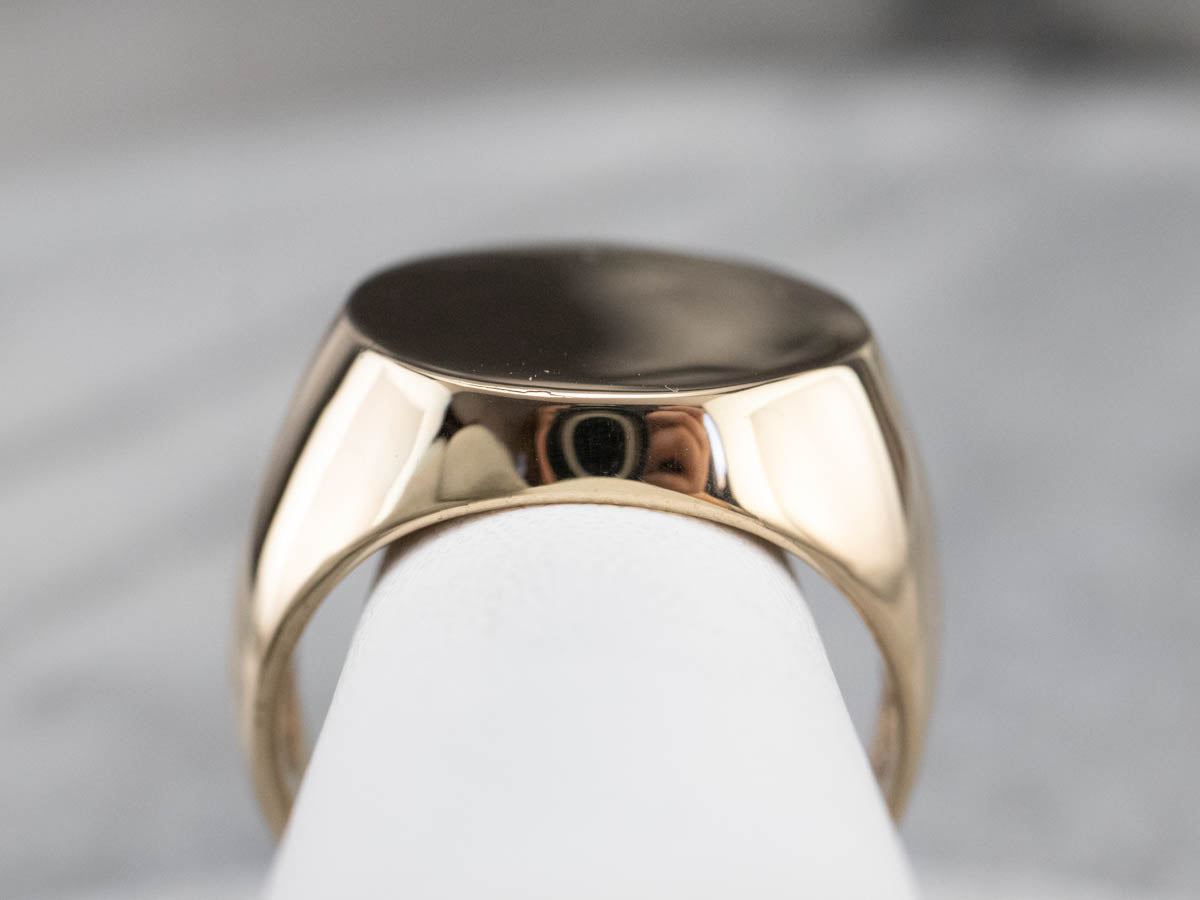 Bold Yellow Gold Signet Ring
