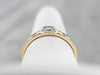 Two Tone Gold Vintage Diamond Solitaire Engagement Ring