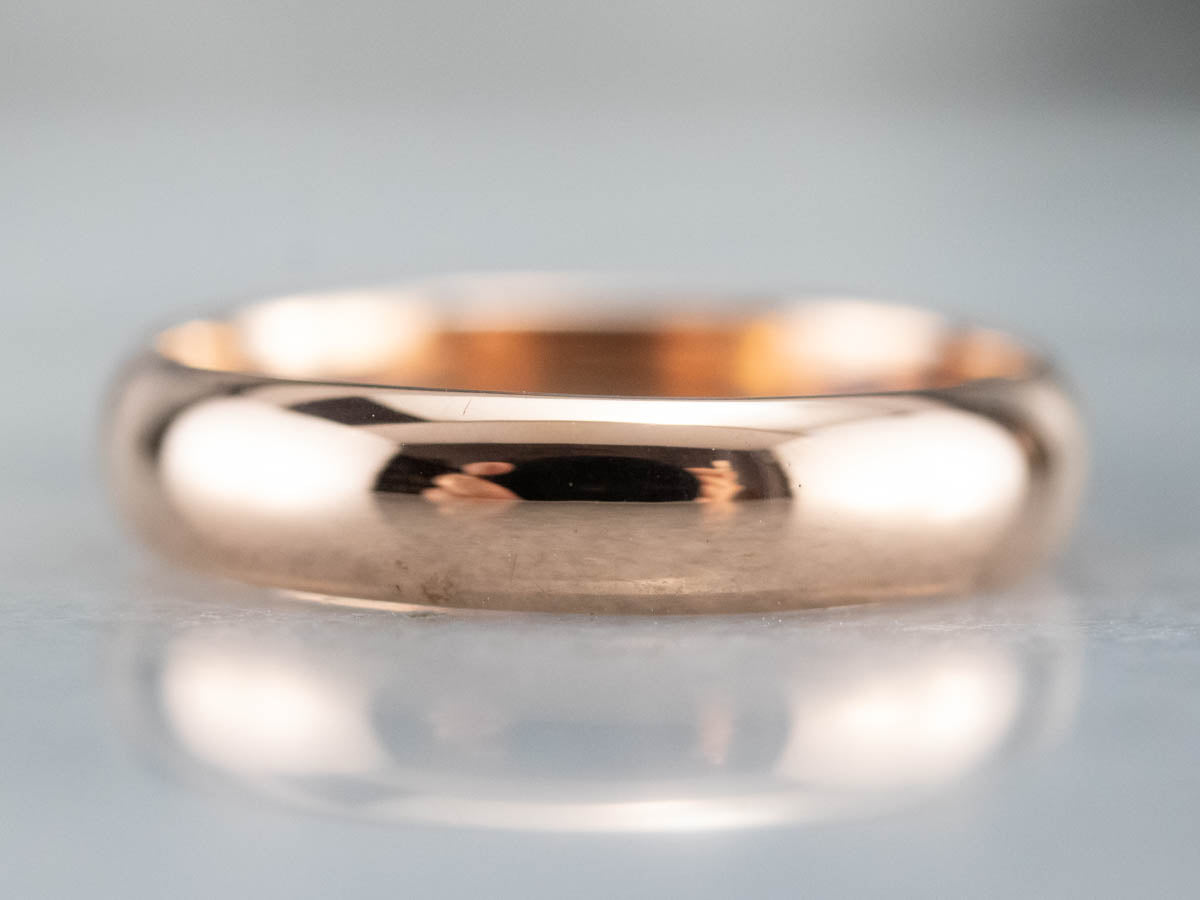 Antique Rose Gold Wedding Band