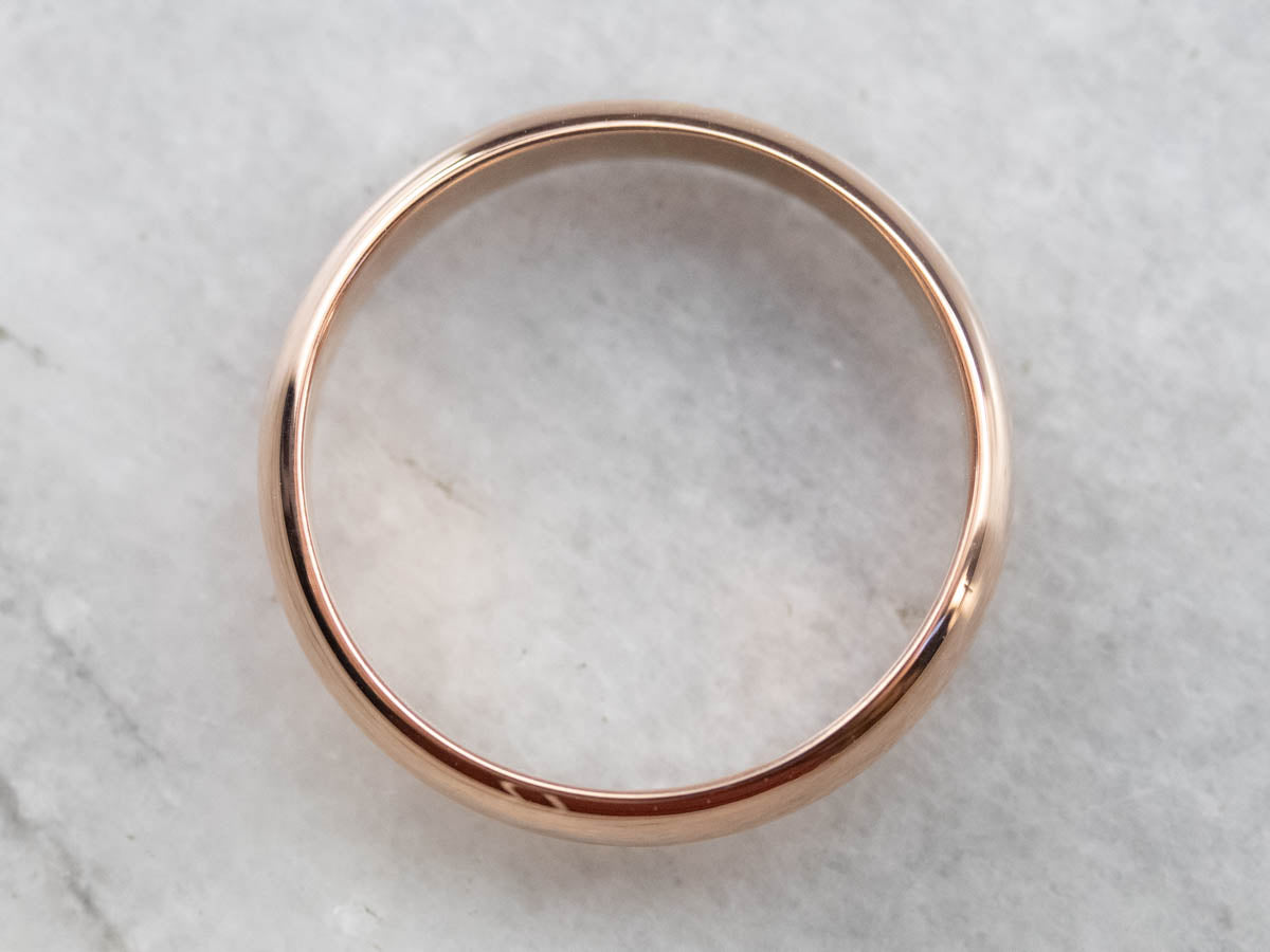 Antique Rose Gold Wedding Band