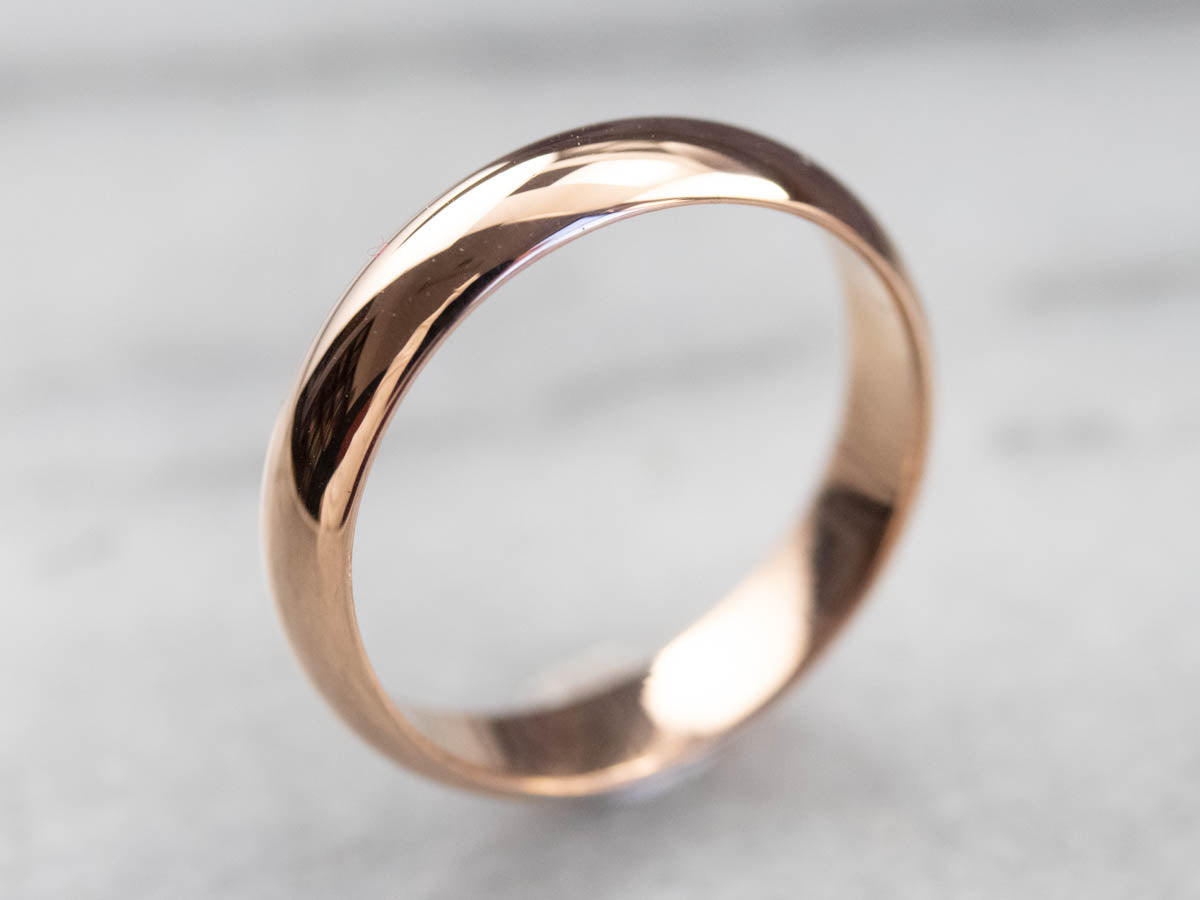 Antique Rose Gold Wedding Band