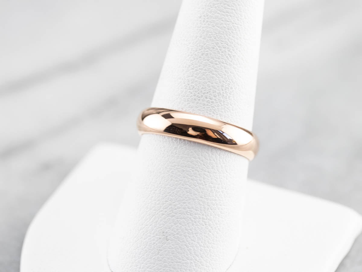Antique Rose Gold Wedding Band
