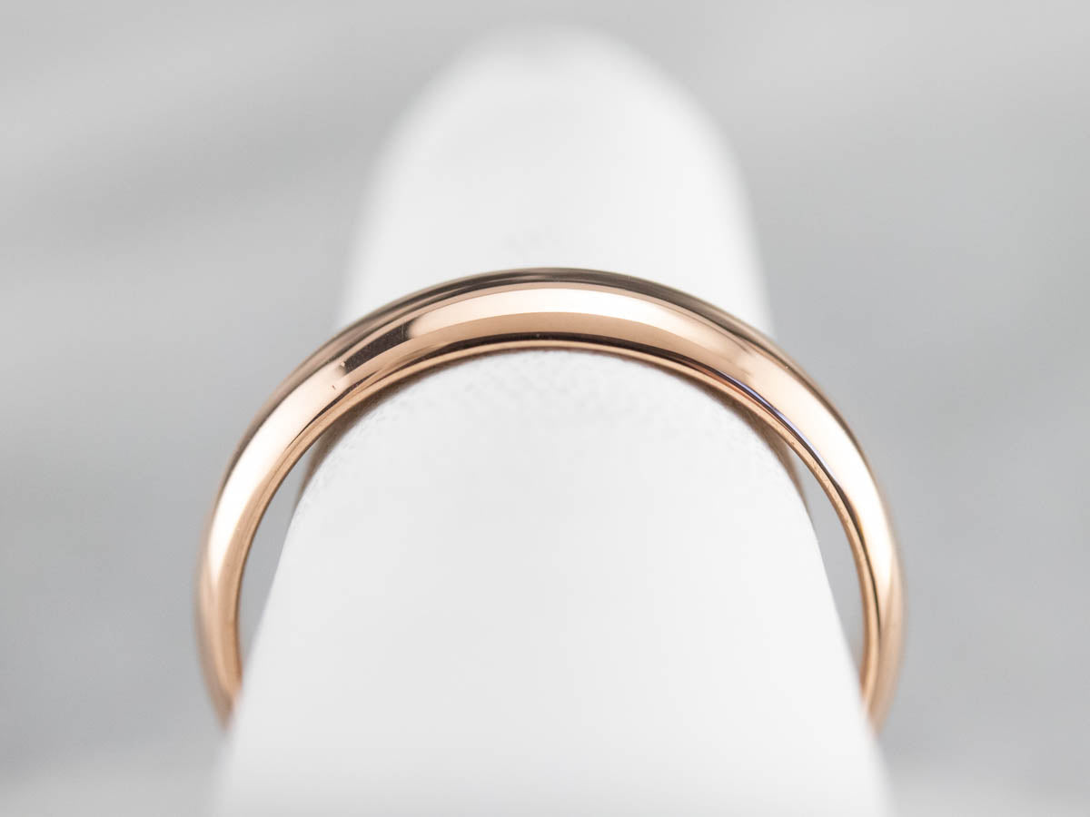 Antique Rose Gold Wedding Band