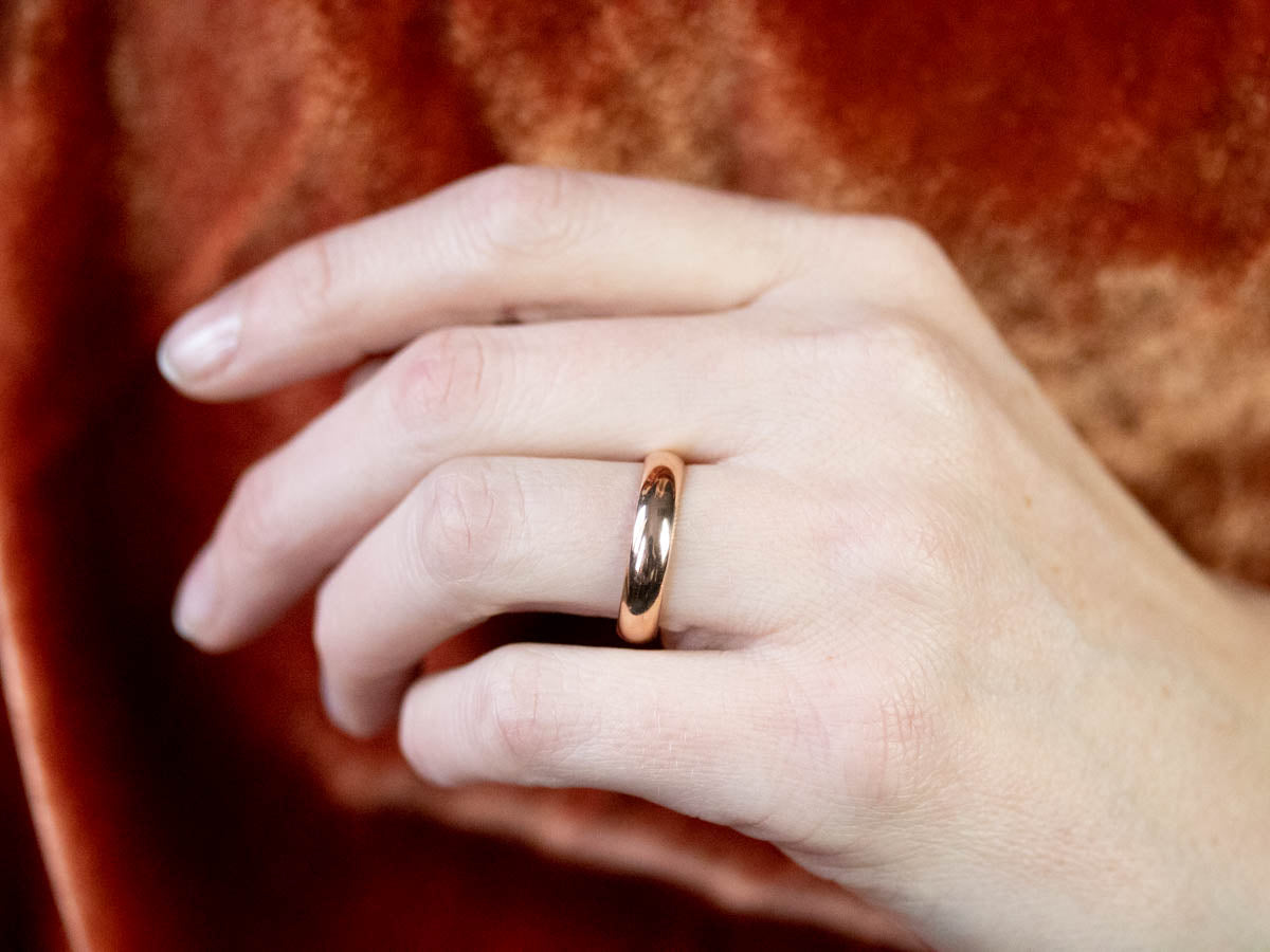 Antique Rose Gold Wedding Band