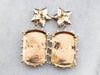 Ornate Texture Gold Drop Earrings