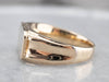 Men's East to West Gold Signet Ring