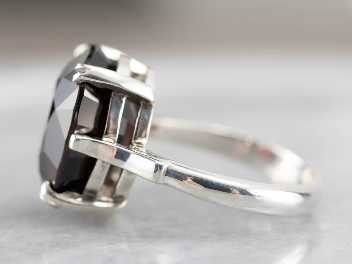 Garnet Sterling Silver Cocktail Ring