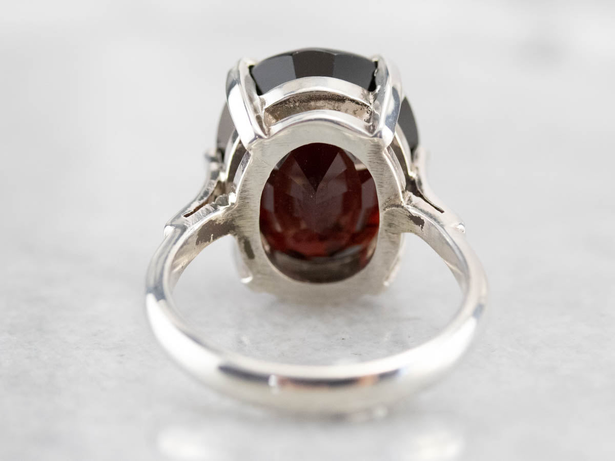 Garnet Sterling Silver Cocktail Ring