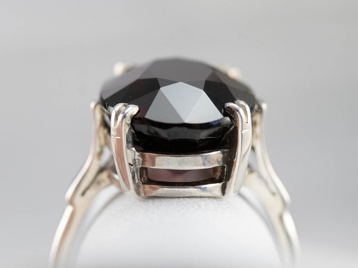 Garnet Sterling Silver Cocktail Ring