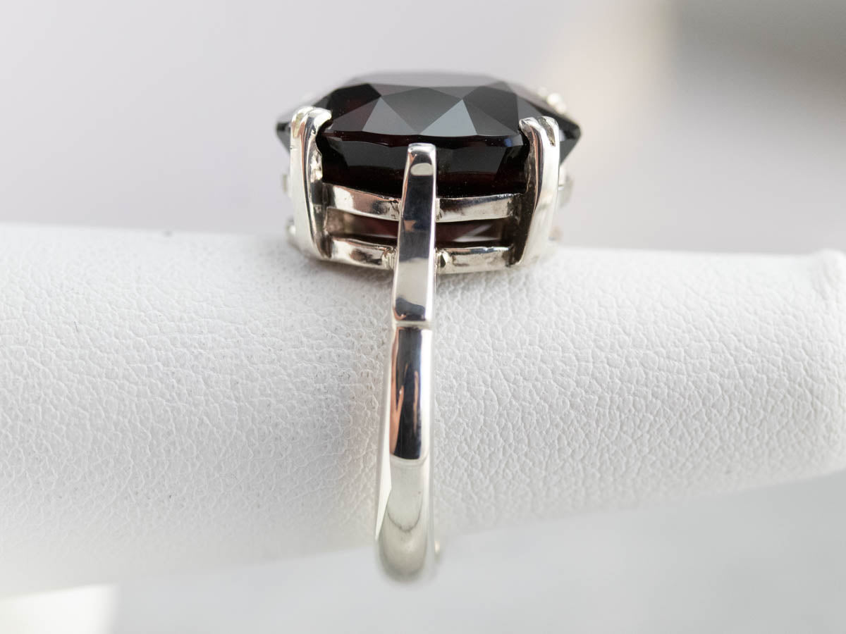 Garnet Sterling Silver Cocktail Ring