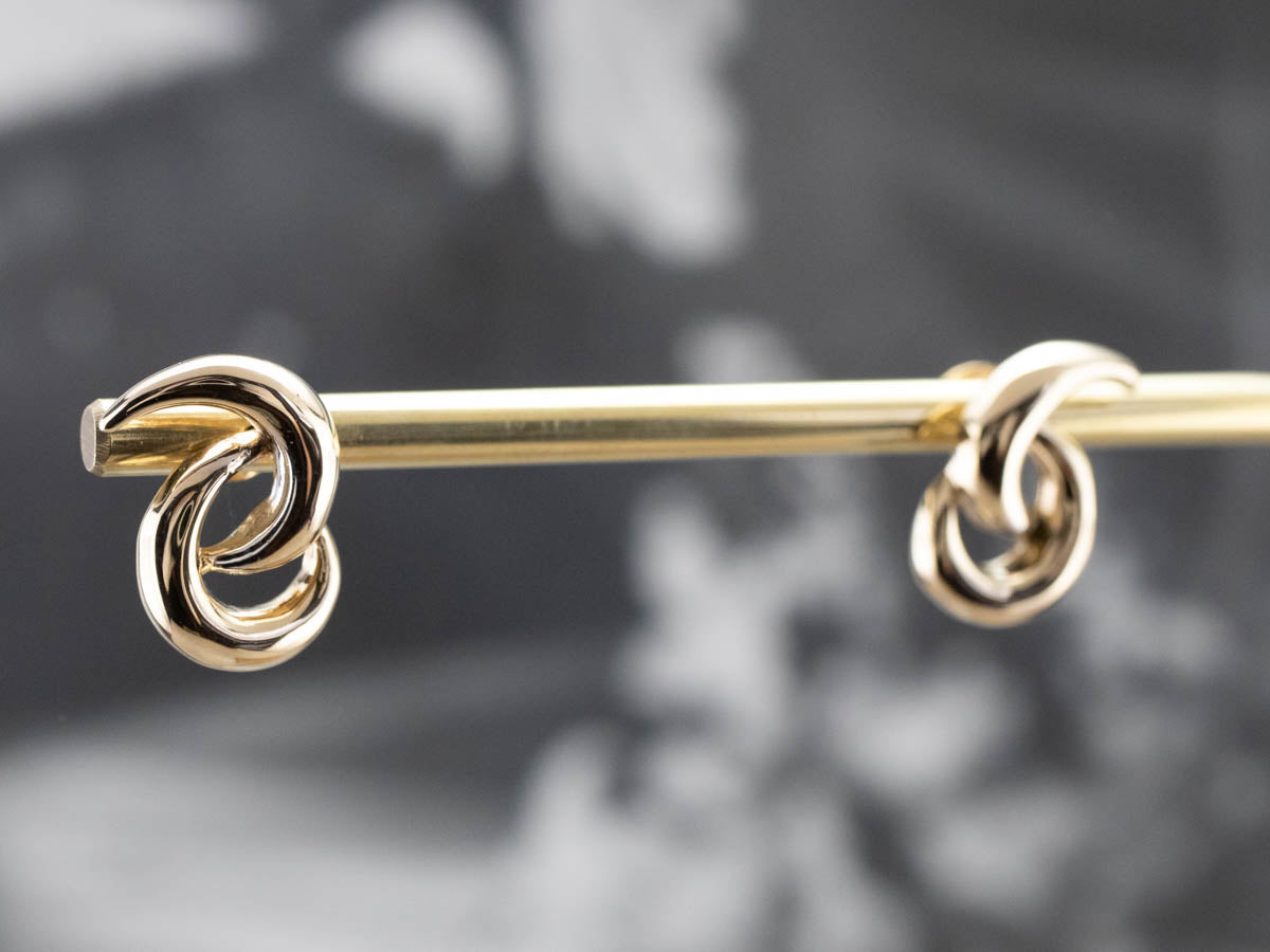 Modern Yellow Gold Stud Earrings