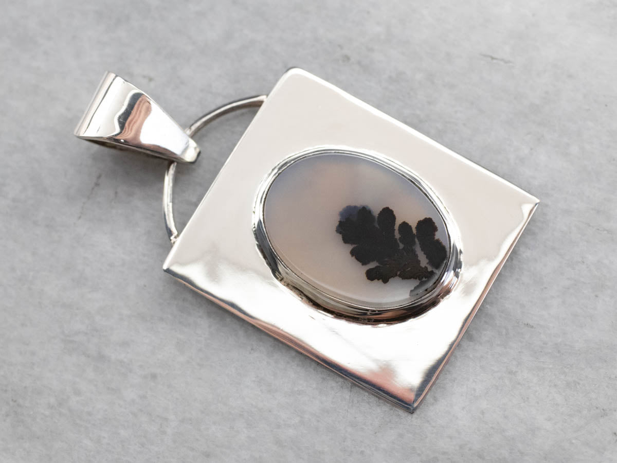 Sterling Silver Dendritic Agate Pendant