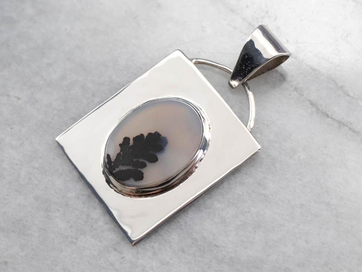 Sterling Silver Dendritic Agate Pendant