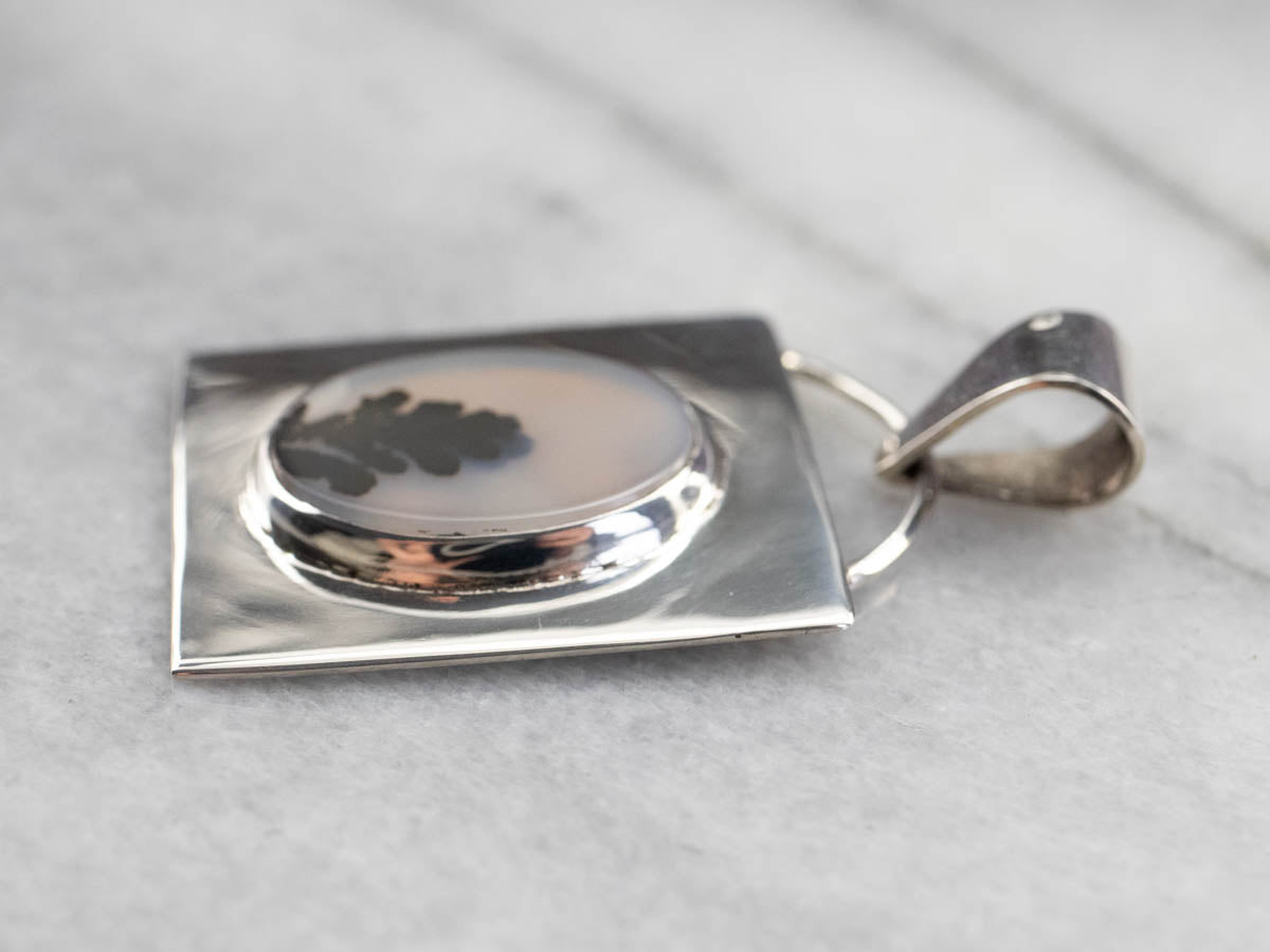 Sterling Silver Dendritic Agate Pendant