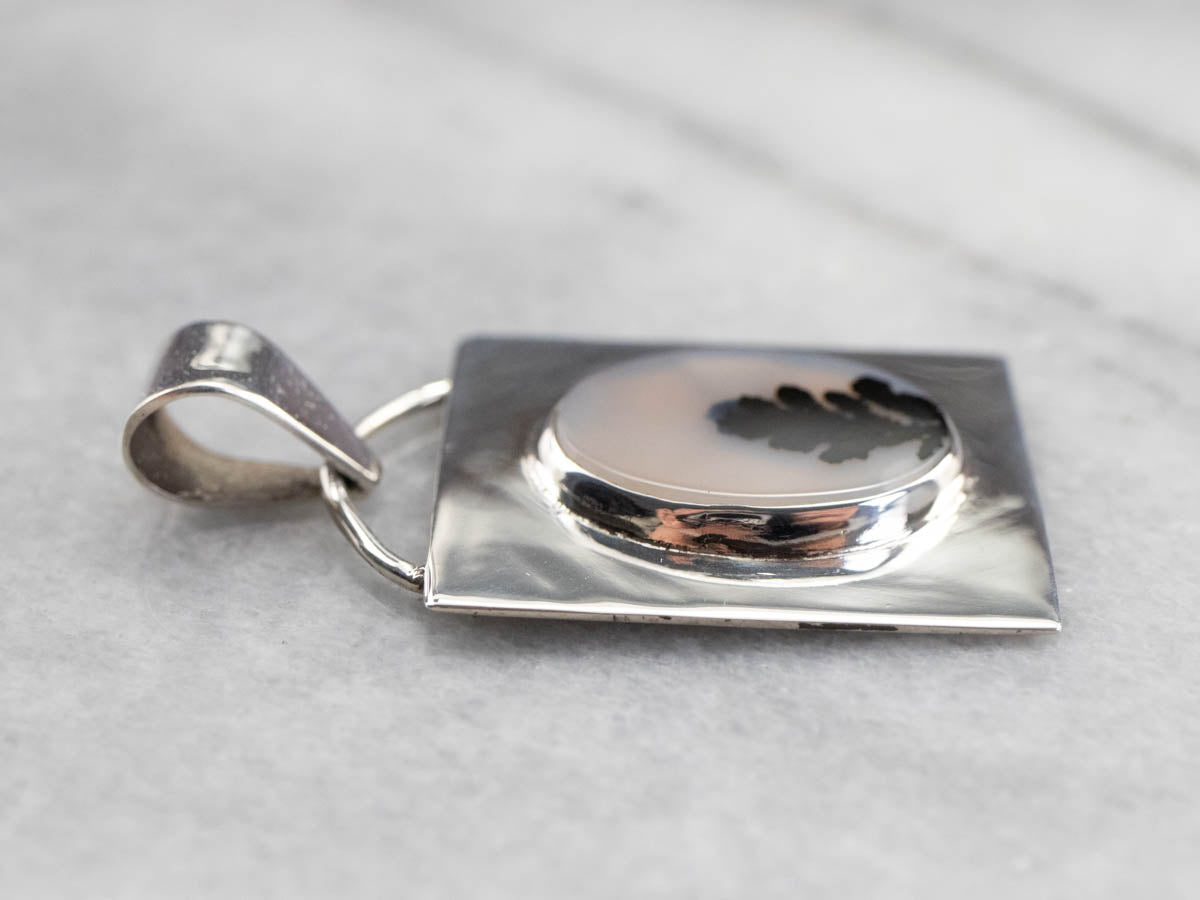 Sterling Silver Dendritic Agate Pendant