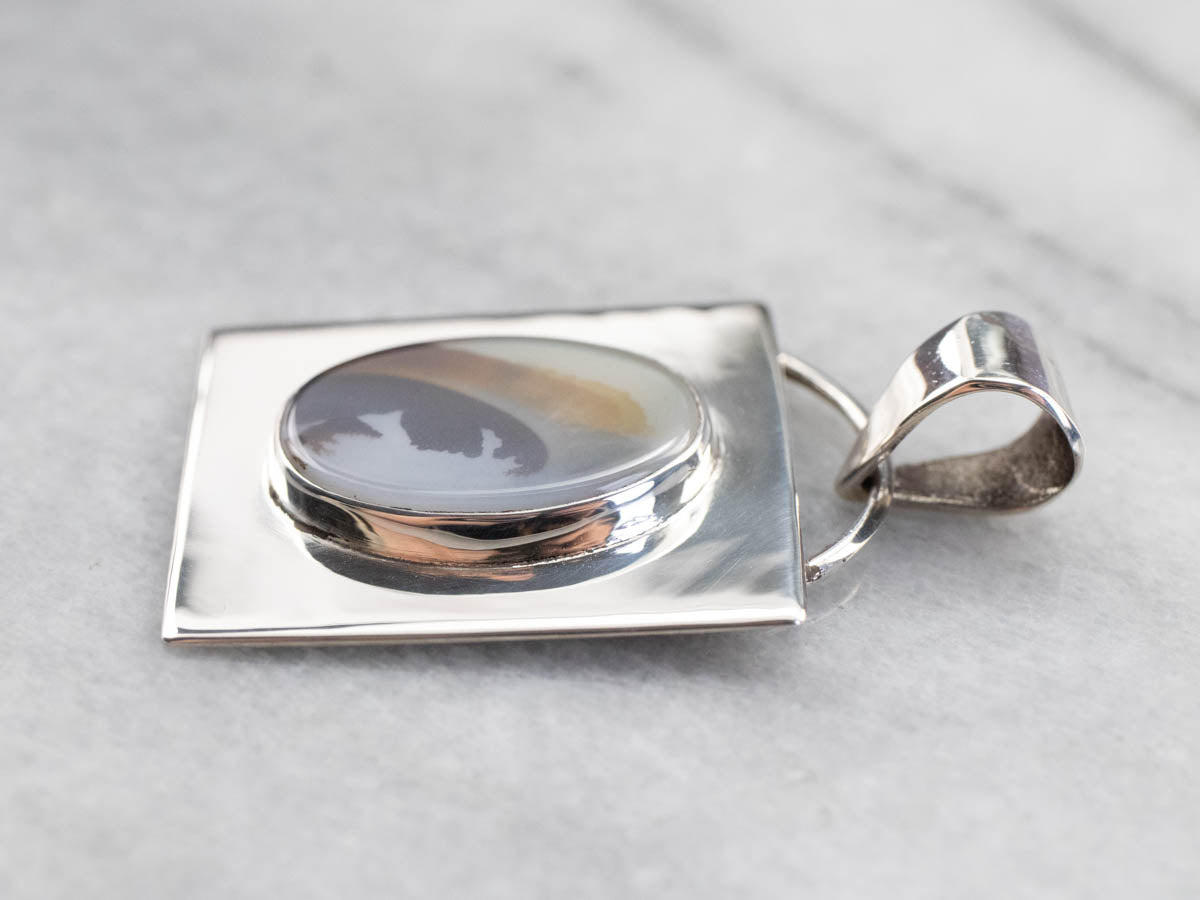 Sterling Silver Banda Dendritic Agate Pendant