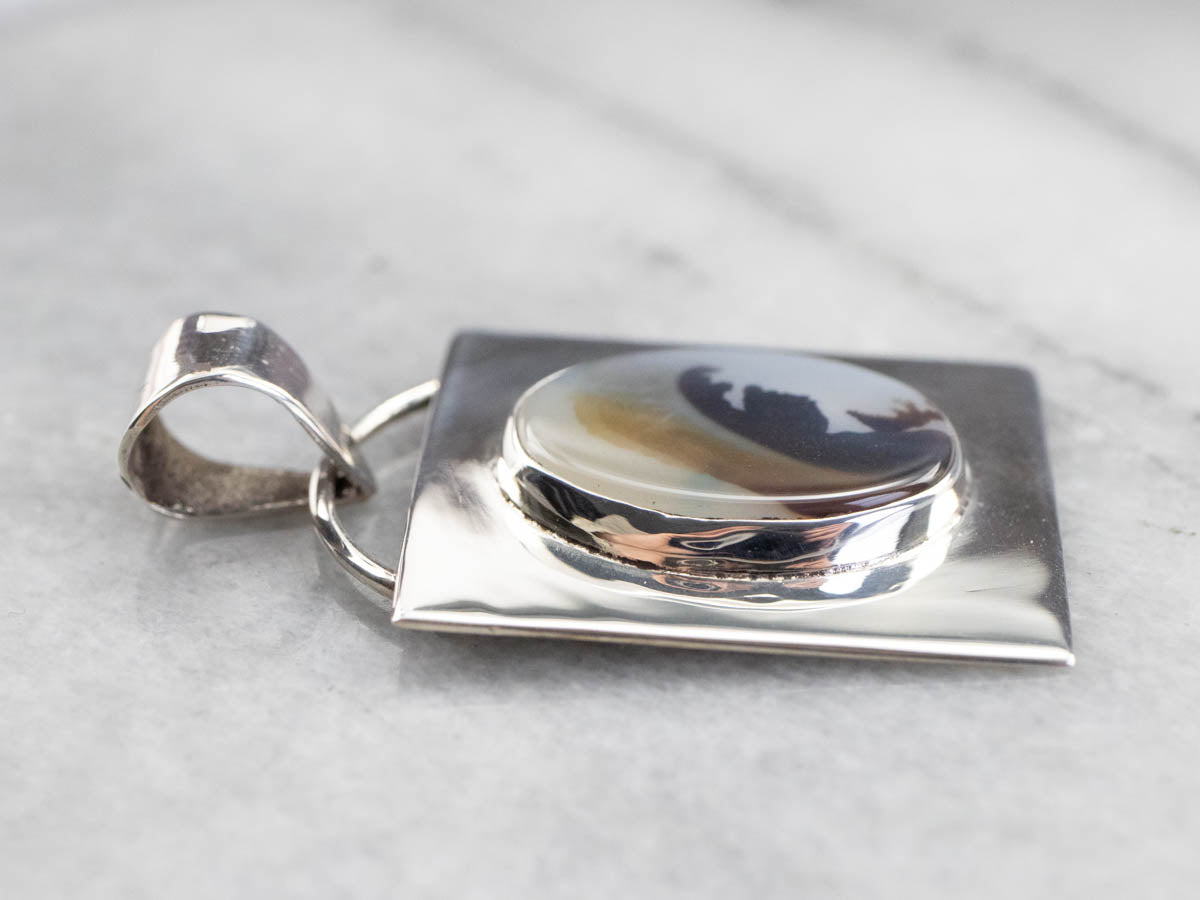 Sterling Silver Banda Dendritic Agate Pendant