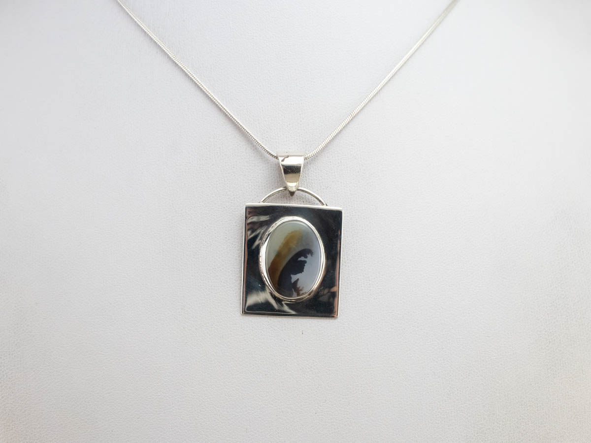 Sterling Silver Banda Dendritic Agate Pendant