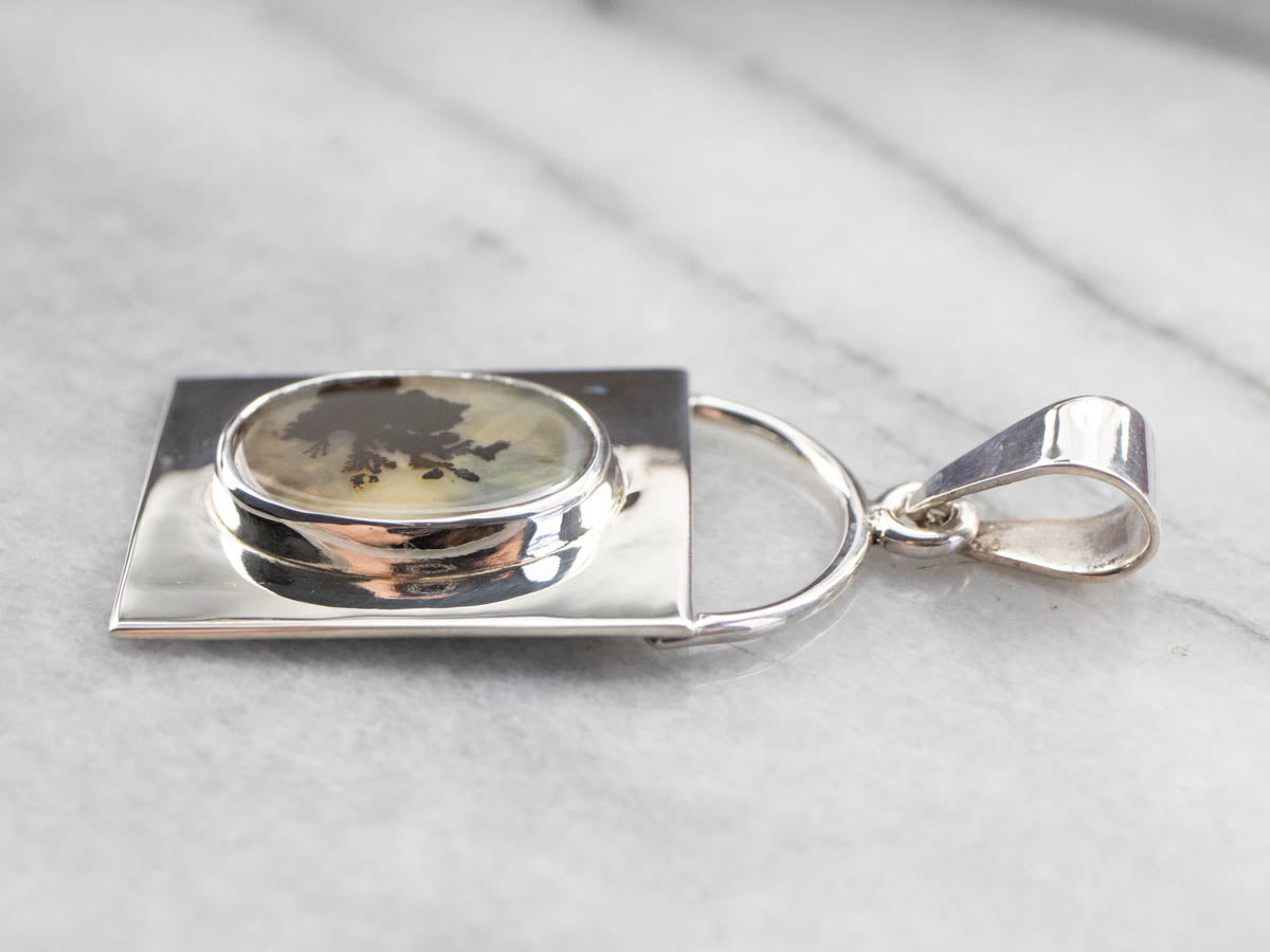 Sterling Silver Dendritic Agate Pendant