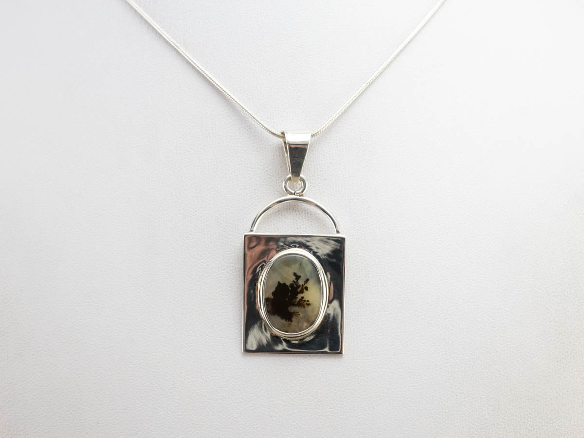 Sterling Silver Dendritic Agate Pendant