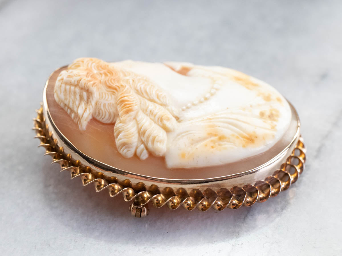 Greek Goddess Artemis Cameo Brooch or Pendant