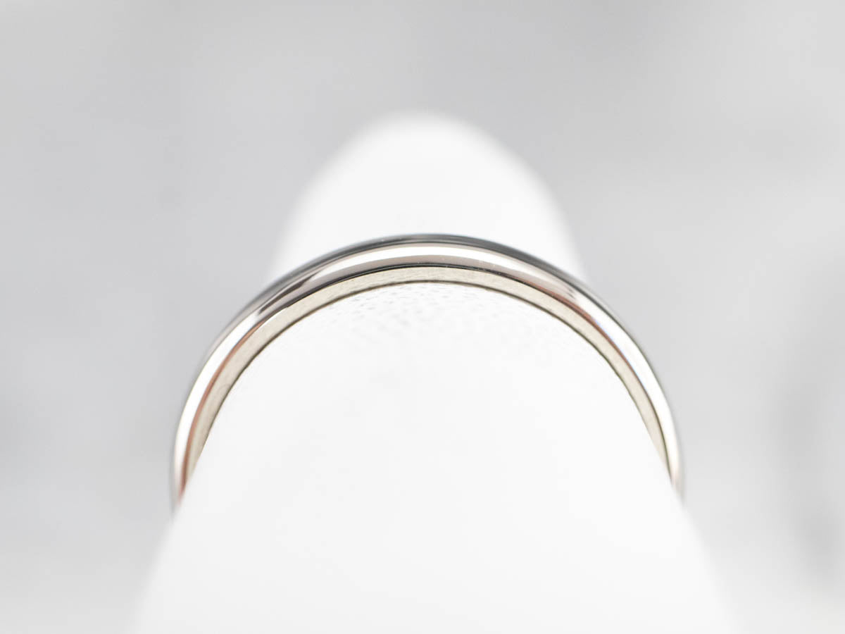 Plain White Gold Wedding Band