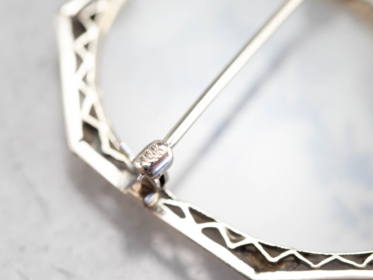 Shazar Stone Dendritic Agate Brooch or Pendant