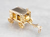 Vintage Gold Horse and Circus Wagon Charm