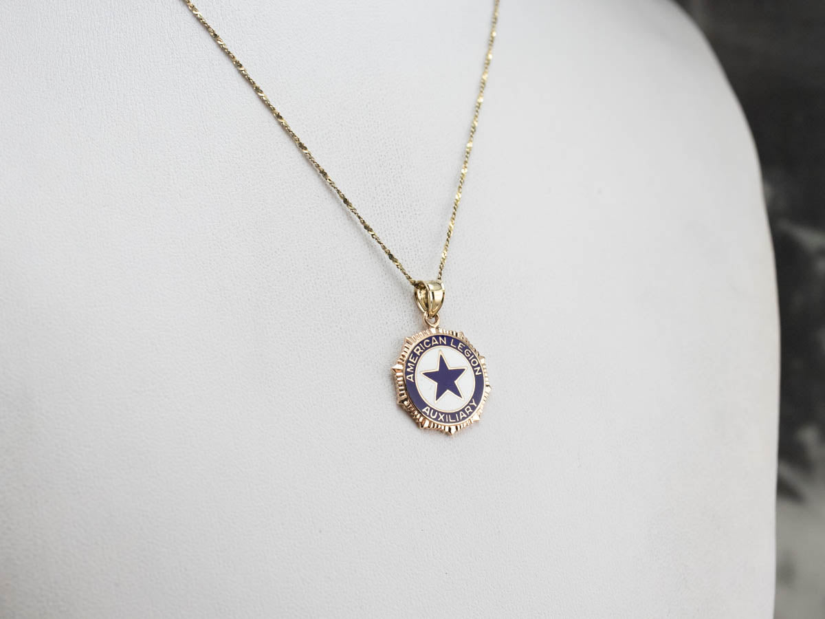 American Legion Auxiliary Gold Fob