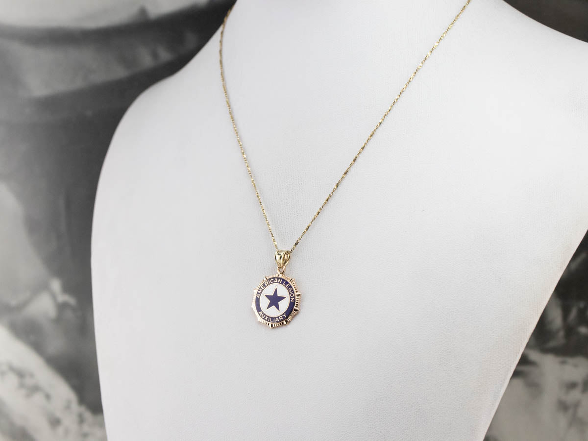 American Legion Auxiliary Gold Fob