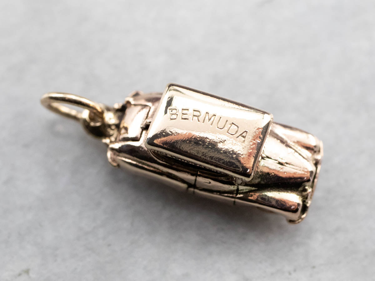 Bermuda Vintage Gold Car Charm