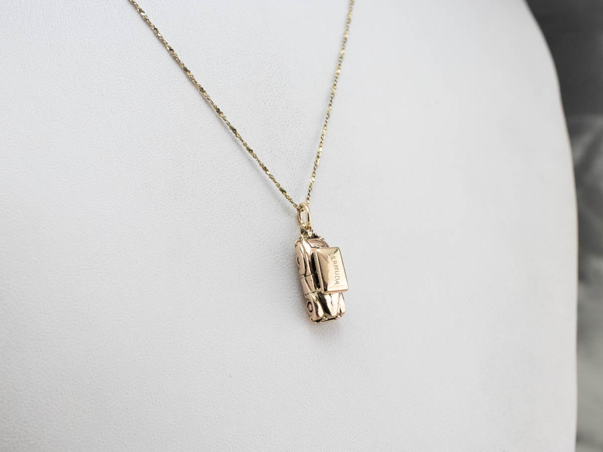 Bermuda Vintage Gold Car Charm