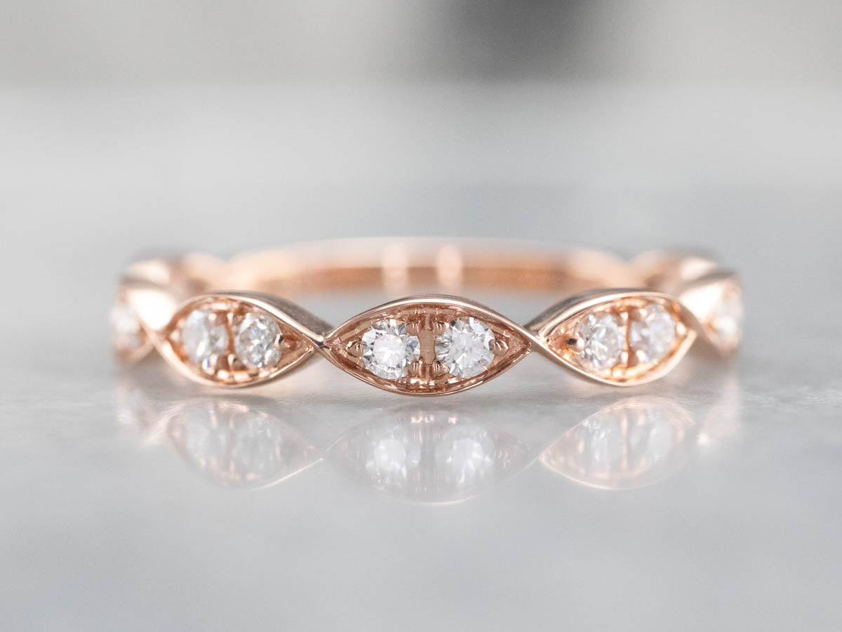 Rose Gold Diamond Wedding Band