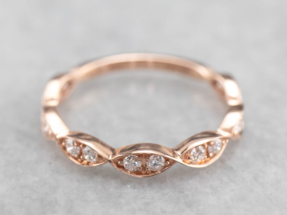 Rose Gold Diamond Wedding Band