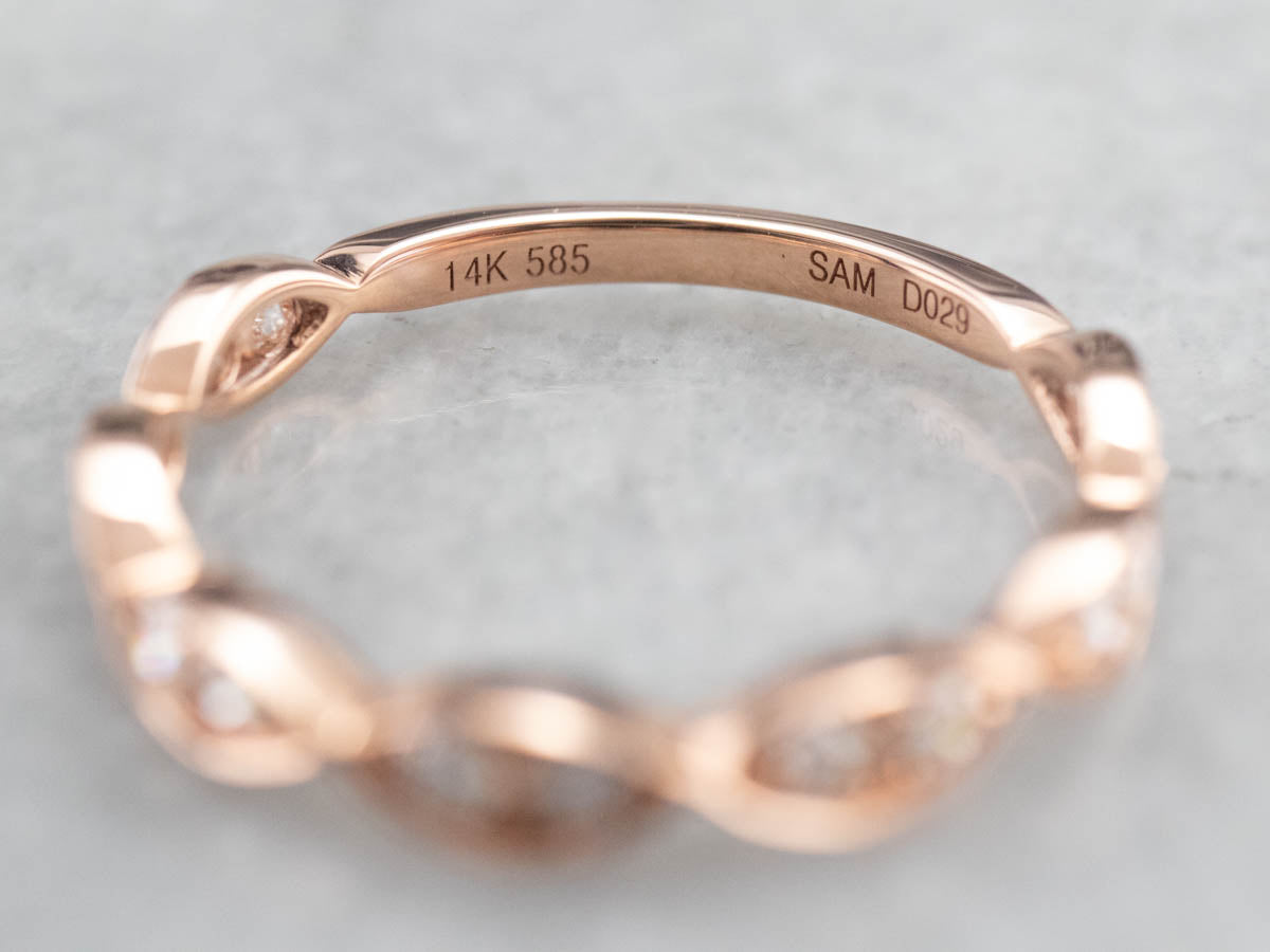 Rose Gold Diamond Wedding Band