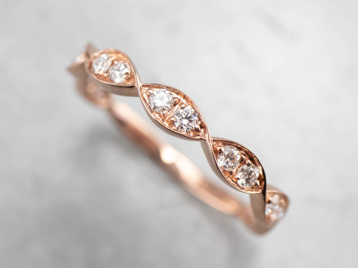 Rose Gold Diamond Wedding Band